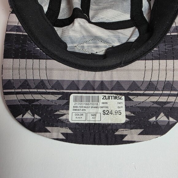 Empyre Shelter Black & Gray Aztec Print 5-Panel Cap from Zumiez - Picture 4 of 12